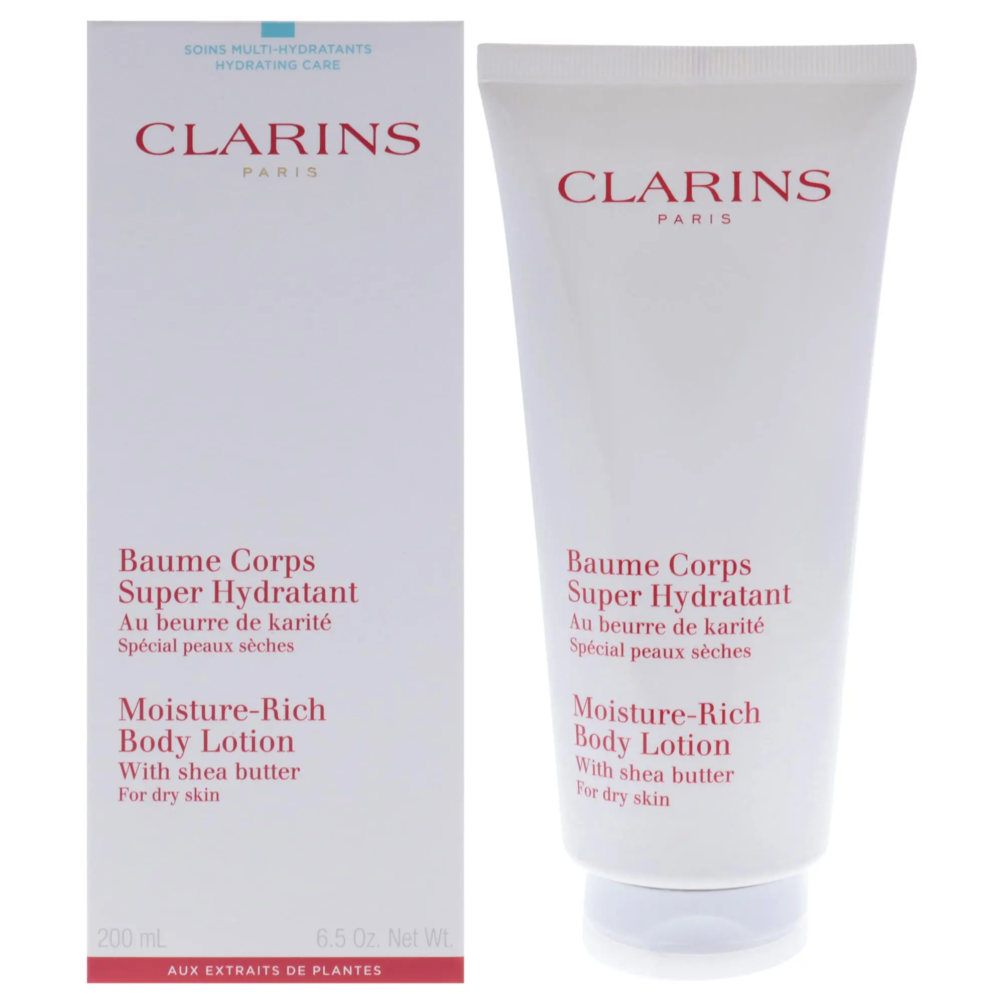 Clarins Unisex Moisture Rich Hydrating Body Lotion - Shea Butter, Smooth Body Care Moisturizer for Dry Skin - 6.5 oz