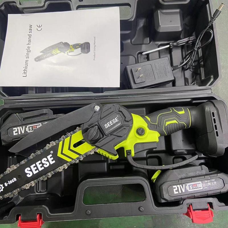 SEESE Brushless Mini ChainSaw - Portable Electric Cordless Saw for Wood Cutting, Batteries (2000mAh) ,Pruning, Gardening, Camping - Suitable for Seniors, Women Perfect Christmas & New Year Gift Idea SEESE Brushless Mini ChainSaw - Portable Electric Cordless Saw for Wood Cutting, Batteries (2000mAh) ,Pruning, Gardening, Camping - Suitable for Seniors, Women Perfect Christmas & New Year Gift Idea