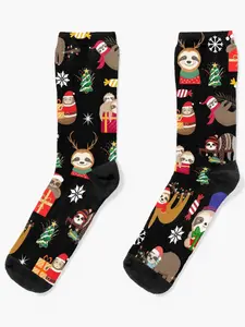 sloth christmas Socks