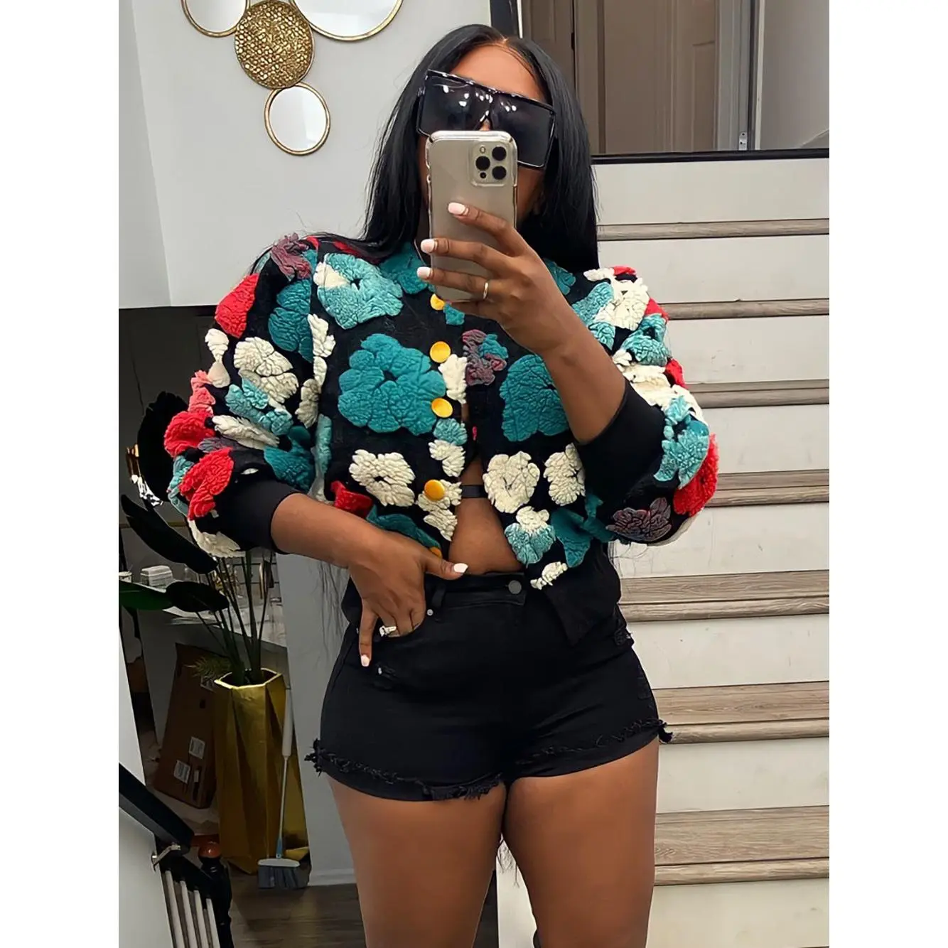 Black background blue flower G0562