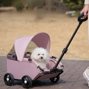 Zoravellion 2-in-1 Pet Stroller & Shopping Cart – Lightweight Foldable for Small Dogs & Cats