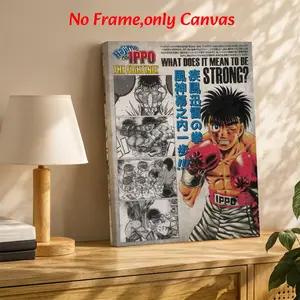 Anime Manga Wall Art, Vinland Saga Thorfinn Manga Panel Poster, Classic Manga Collage Style Printing, Green And Black Toned Canvas Decoration, Bedroom & Living Room Aesthetic, Perfect Gift For Anime Fans, Unframed.