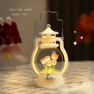 Creative Handheld Pony Lamp DIY Decoration Gift for Girlfriend, Best Friend, or Child Tulip Night Light Cross-Border