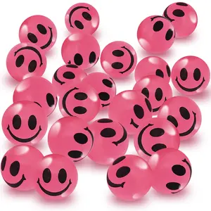 ArtCreativity 36-Set High Bouncy Glow-in-the-Dark Smiley Face Rubber Balls – Safe & Durable Party Favors for Kids