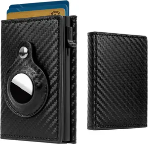 Mens Wallet with Holder,Minimalist Card Holder,Carbon Fiber Technology Credit Card Holder for Women Men with ID Windows,Stealth Holder, Trendy Mini Purse Gift for Boyfriend, Portable Coin Purse for Daily Use