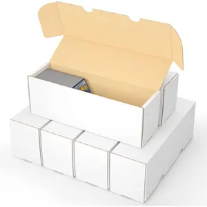 Trading Card Storage Box,Sports Card Storage Boxes, 6-Pack Cardboard Card Box for TCG/Magic/Mtg Basketball Cards, Collectible Trading Cards