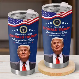 US Election 20oz Tumbler, 47th 2025 President Tumblers, Stainless Steel 20oz MAGA  Coffee Cup, Dishwasher Safe, Republican Tumbler Gift Idea