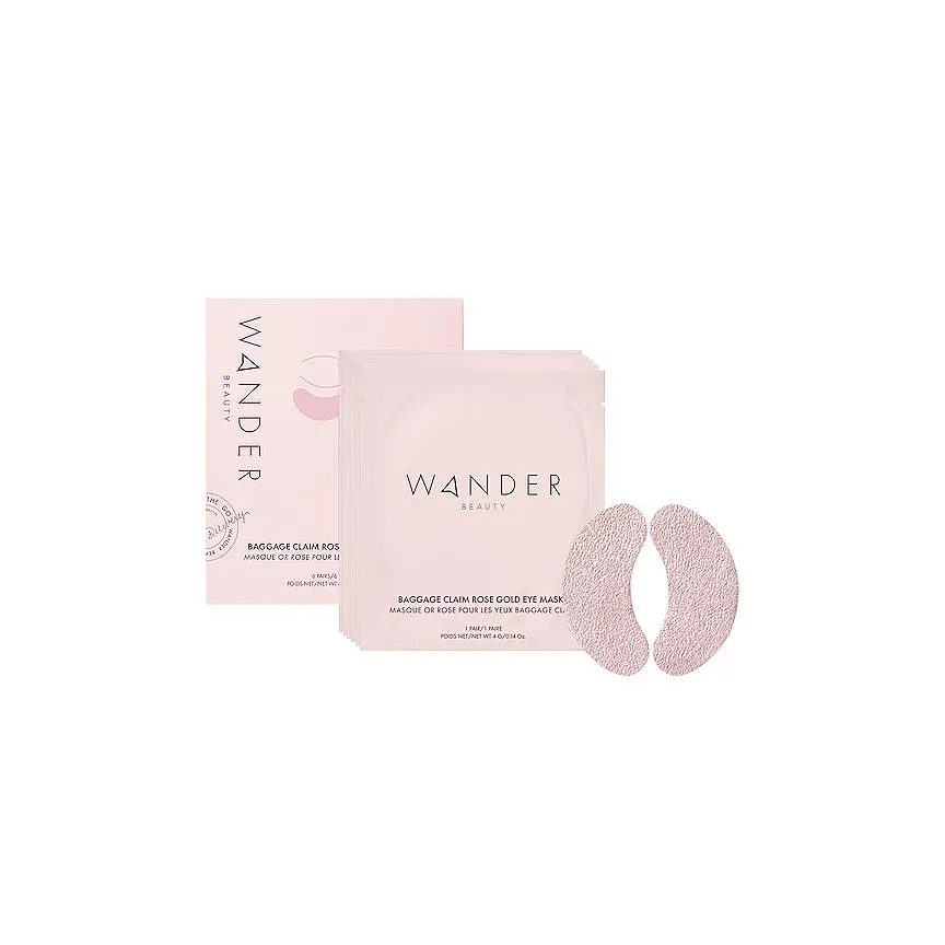 Wander Beauty Baggage Claim Rose Gold Eye Masks 6 Pack