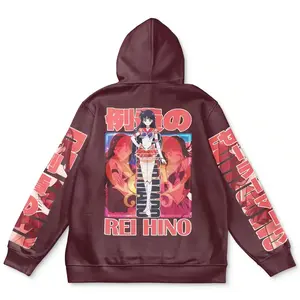 Sailor Mars Sailor Moon Streetwear Hoodie - Ape Zip Hoodie - Hoodies Japanese Anime Style Zip Up Hooded Sweatshirts Men Women Fashion Y2k Oversized Pullovers