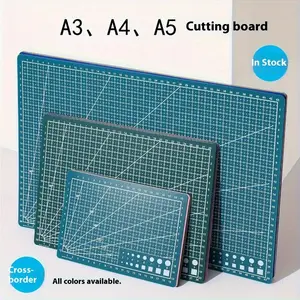 3 Piece Set PVC Cutting Mat A3 A4 A5 Sizes|Double-Sided Non-Slip|Grid Lines|for Craft Supplies, Sewing, Quilting, Patchwork, Fabric Cutting|Green