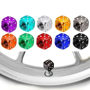 4PCS Aluminum alloy dice sieve dice valve cap color valve cap universal valve cap tire cap