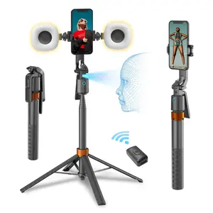 Ai Smart Selfie Stick, Face Tracking, Gesture Control, Anti-Shake Extendable Stand, Portable, Ideal for Bloggers, Travelers, Live Streamers