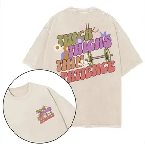 Thick Thighs Thin Patience Vintage Gym Shirt, Vintage Gym Tee, Gym Crewneck Shirt, Short sleeve Casual Top Womenswear
