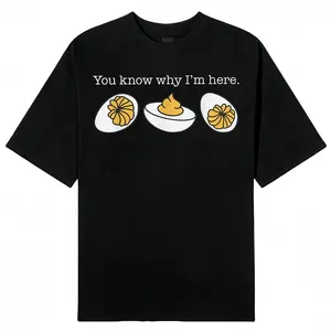 Retro Thanksgiving Dinner You Know Why I'm Here Deviled Egg T-Shirt