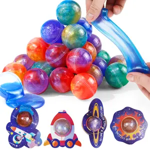 Galaxy Slime Capsule Toy Colorful Stretchy Sensory Balls for Kids