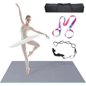 Portable Marley Dance Floor Mat with Carry Bag, 5mm Thick Non-Slip PVC for Ballet, Jazz & All Styles | 3.3x5.9ft  Mat for Home Studios, Events & Professional Use