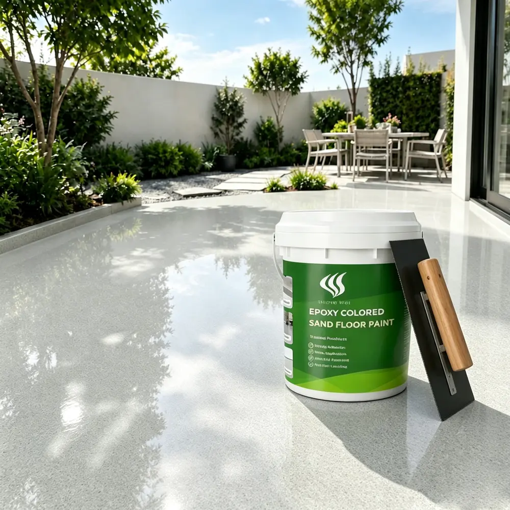 Epoxy Colored Sand Floor Coating Kit – Luxury Stone Effect Decorative Flooring, Waterproof & Anti-Slip Garage Floor Paint, Durable Scratch-Resistant Concrete Coating for Garage, Basement, Workshop & Commercial Floors