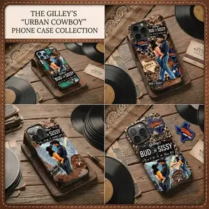 Gilley’s Bud & Sissy Phone Case, Urban Cowboy Inspired, Texas Honky Tonk Western Cowboy Couple, Vintage Country Aesthetic