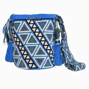 Wayuu Crochet Bag - Luxury Handmade Shoulder Purse in Vibrant Thread.