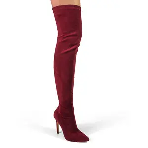 Frederick's Of Hollywood Gisele Stretchy Overknee Heeled Boots