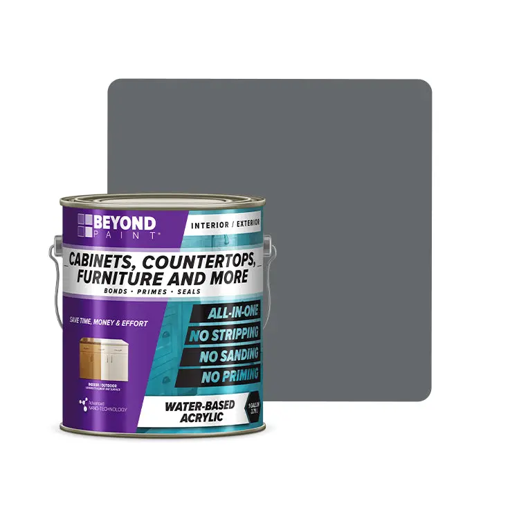 Beyond Paint All-In-One Pewter Refinishing Paint for Cabinets, Countertops, Furniture, and more
