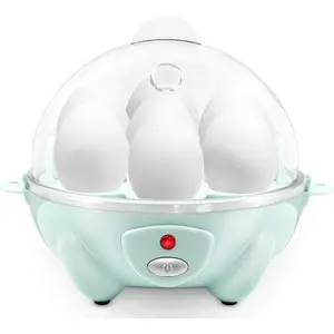 Easy Electric 7 Egg Capacity Soft, Medium, Hard-Boiled Cooker Poacher, Scrambled, Omelet Maker with Auto Shut-Off and Buzzer, BPA Free