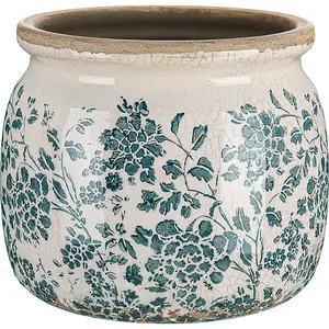 Vintage Planter Large Ceramic Plants Pot Green Vintage Rose Ice Crack Cottage Scroll Vase Flower Vase Pot Indoor Plants Home Kitchen Decor Farmhouse Antique Decorative Gifts