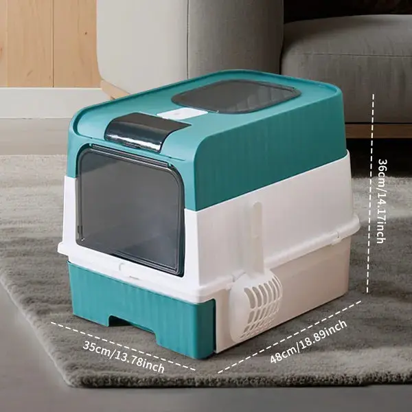 PetroNexus™ BlueMagic Cube Self-Cleaning Cat Litter Box — Automatic, Silent & Multi-Cat