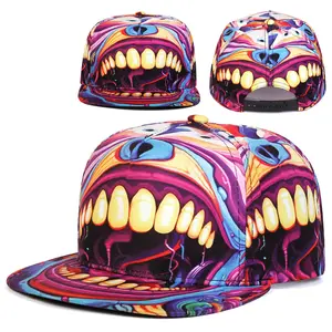 trend Whole tooth printing Flat edge hat for men woman fashion Baseball cap vintage Hip hop cap