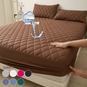 1 Piece Waterproof Mattress Protector Set – Includes Fitted Sheet & Mattress Cover with Deep Pocket, Soft, Noiseless, Breathable, Stain-Resistant, Machine Washable, with Pillowcases for Bedroom, Guest Room, Dorm, Kids, Pets, Elderly, Hotels