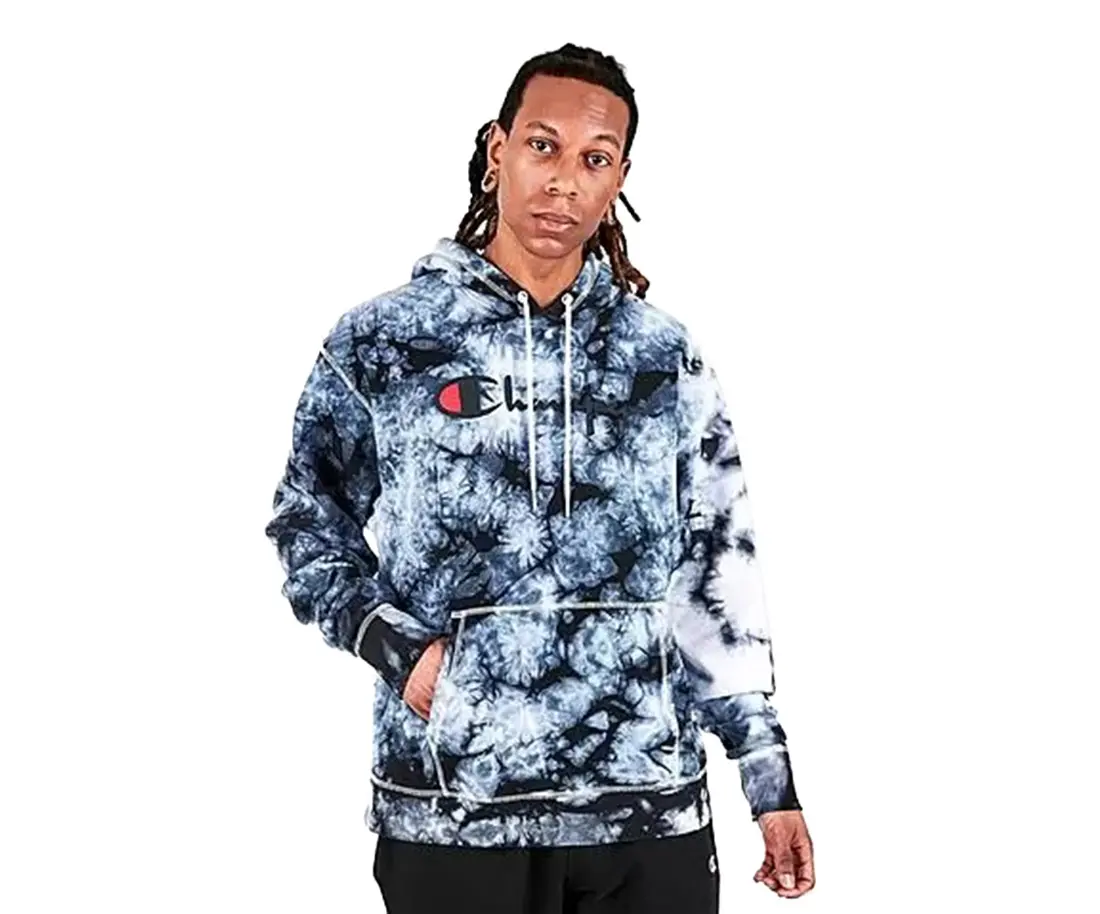 Champion Galaxy Dye Script PO Fleece Mens Active Hoodies