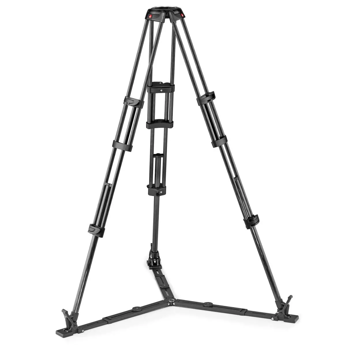 Manfrotto Durable 3-Section Carbon Fiber Twin Leg Video Tripod, Camera Equipment with 100/75mm Bowl, Ground Spreader, Camera Accessories