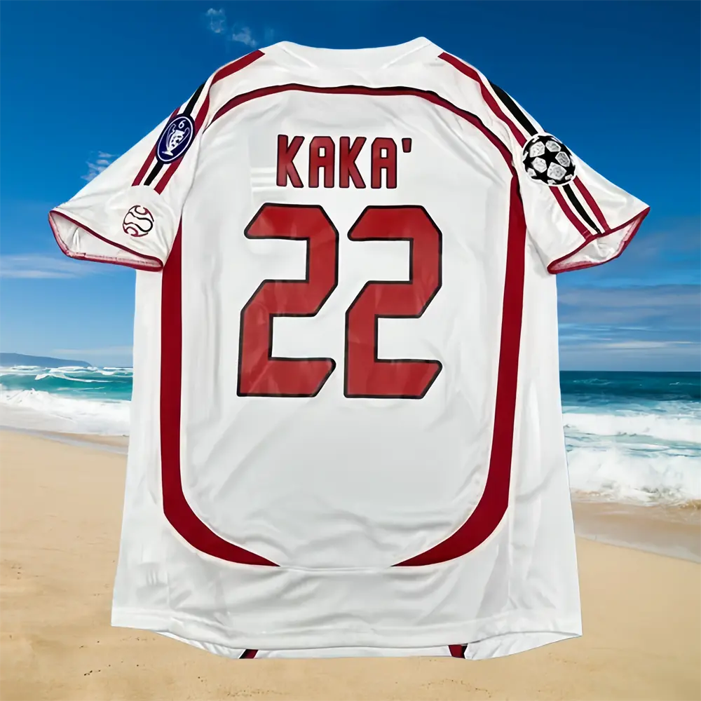 06-07 Season Away White Kaka #22 Short-Sleeve Soccer Jersey