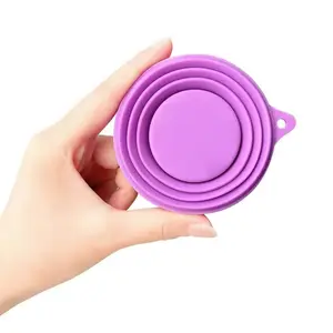 1pc 5.07oz Silicone Folding Cup, Outdoor Portable Retractable Water Cup, Fall-resistant High-temperature Silicone Cup