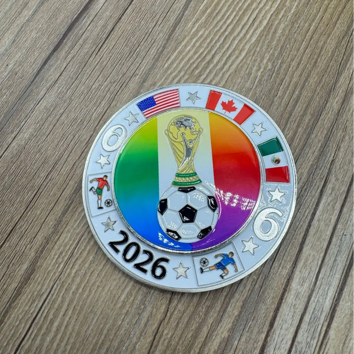 Refrigerator Magnet Rotating Trophy Silver 80*80MM