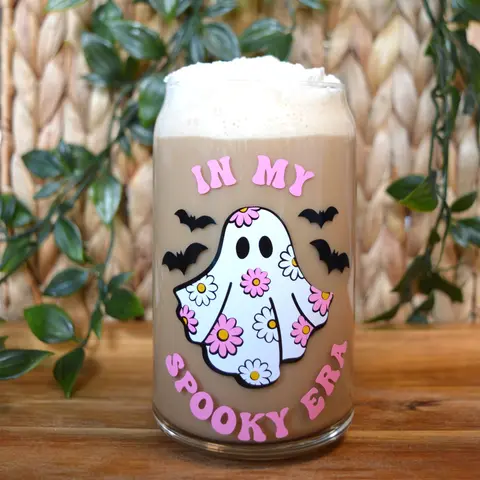 In My Spooky Era 16oz Glass Cup