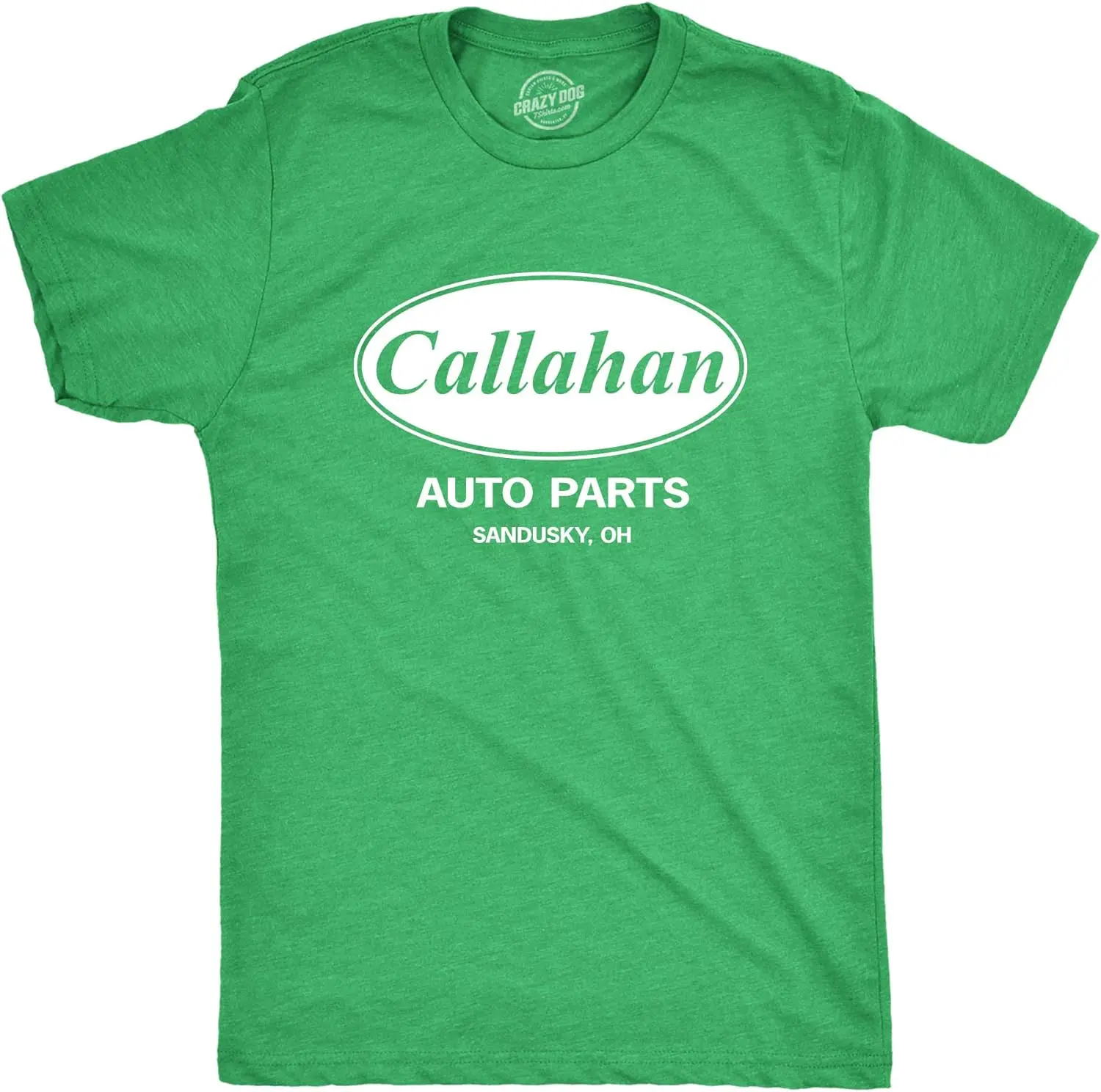 Crazy Dog Mens Callahan Auto Parts T Shirt Funny Graphic Novelty Tee