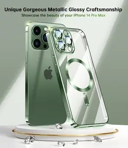 Magnetic Case for iPhone 15; 15 Pro; 15 Plus; 15 Pro Max Case Slim [Compatible with Magsafe] [Not Yellowing] Slim for iPhone Case