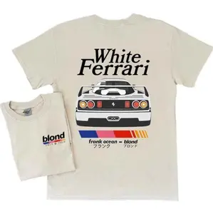 Frank Ocean BLOND WHITE FERRAR! Short Sleeve Shirt | blond album | music gift | vintage style tee | Blonded | Trends Original Design y2k