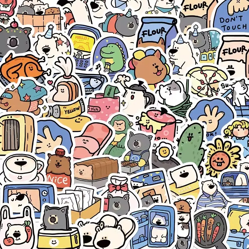 100pcs Kawaii Cottagecore Vinyl Bunny Stickers - Waterproof Mobile Phone Accessories for Smartphones, Devices, Aesthetic Planners, Girls' Gifts, Smartphone