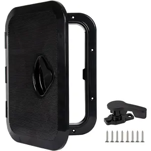 Marine Deck Access Hatch 10.63"*14.76" White/Black Rectangle Boat Hatch & Lid,Boat Deck Hatch Lids