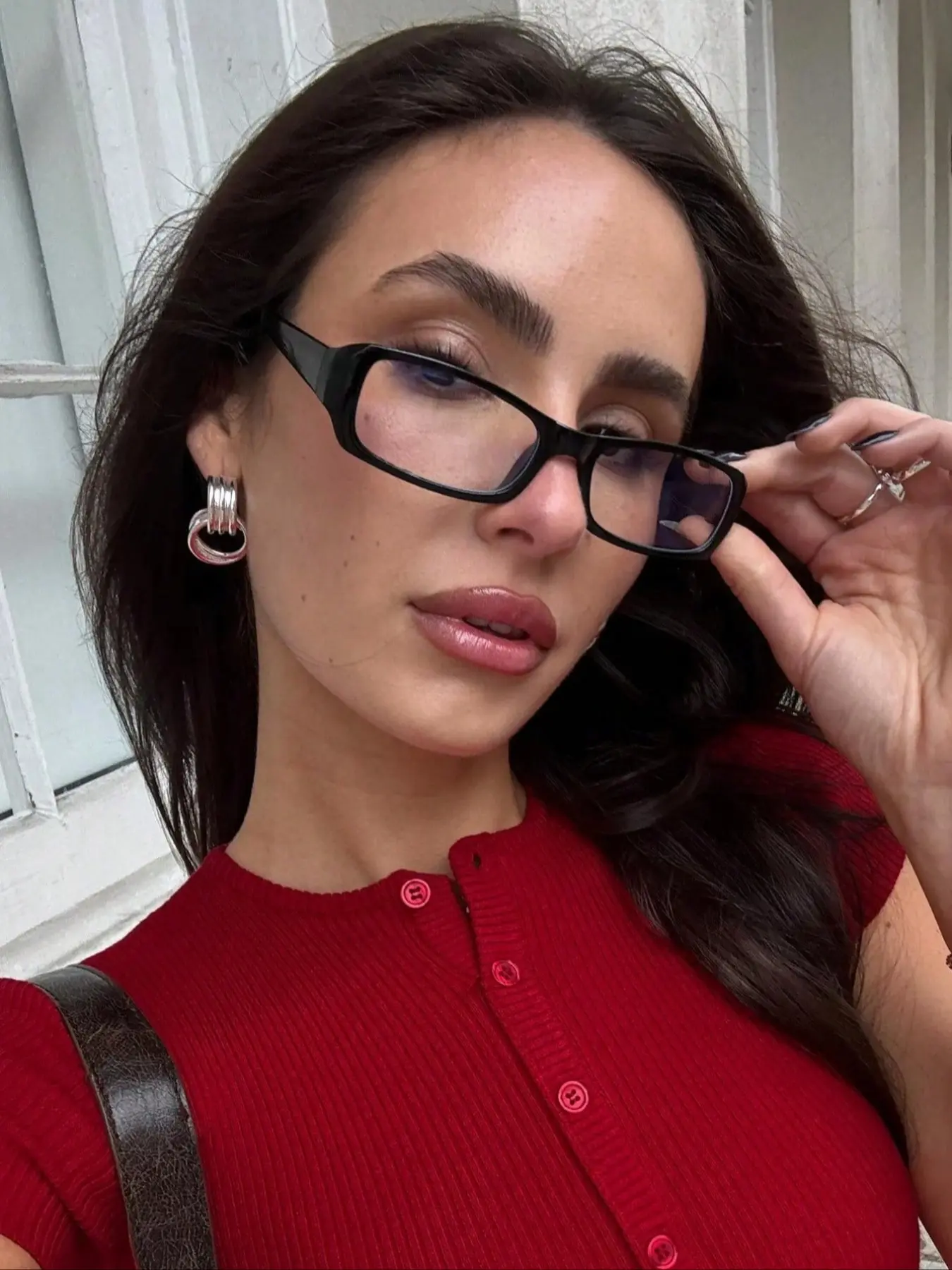 Women's Casual Rectangular Fashion Glasses, Light Blocking Eyewear for Reading & Work Commuting, Cute Y2K Style All Season Accessory, Rectangular Eyeglasses