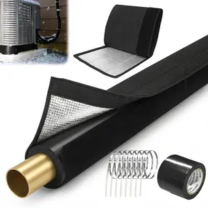 3 Layers HVAC Copper Pipe Insulation Cover, 600D Oxford, 72x10.2 in , AC Pipe Insulation Outdoor Wrap,Flexible Copper Line Insulation Sleeve for Central Air Conditioning Mini Splits,