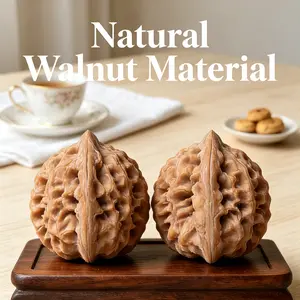 Natural High Oil Density Walnut Hand Balls, Unmodified Raw Collectible, Hand Grip Massage Toy, Traditional Chinese Artware, Relaxation & Wellness Gift