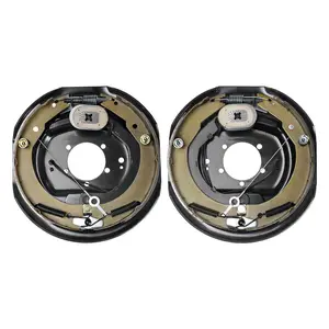 Father's Day Gift VEVOR Electric Trailer Brake Assembly, 12" x 2", 1 Pair Self-Adjusting Electric Brakes Kit for 7000 lbs Axle, 5-Hole Mounting, Backing Plates for Braking System Part Replacement (1 Right + 1 Left)
