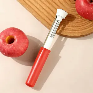 2-in-1 Stainless Steel Apple Peeler & Corer – Multifunctional Fruit and Vegetable Core Remover, Premium Kitchen Gadget with Sharp Sturdy Blades, Easy to Clean & Dishwasher Friendly