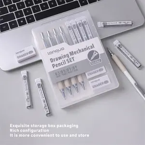 Blue Fruit Automatic Pencil Set, 4 Metal Drawing Pencils 0.3mm-0.9mm, Graphite Leads Holder, Erasers for Writing Sketching Painting