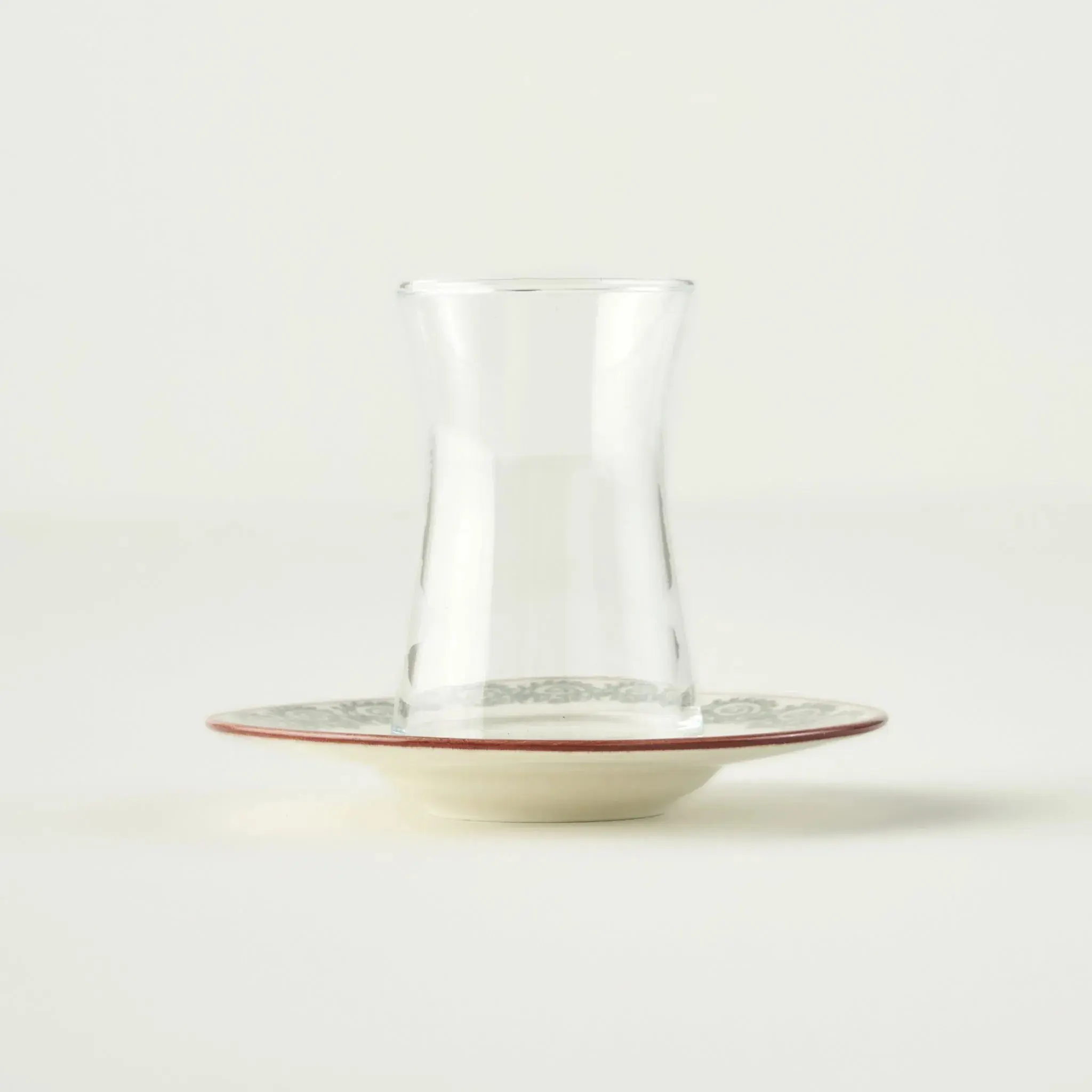 Traditional 6-Piece Porcelain Indian Tea Cups and Saucers Set - 4.5 fl oz Glass-Infused Dishwasher-Safe Kitchenware Drinkware with Digital Prints