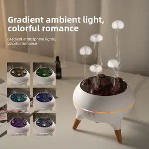 Smoke Ring Aromatherapy Machine, Desktop Flame Humidifier,Multi-Color Essential Oil DiffuserHumidifier color light diffuser  aesthetic waterless auto