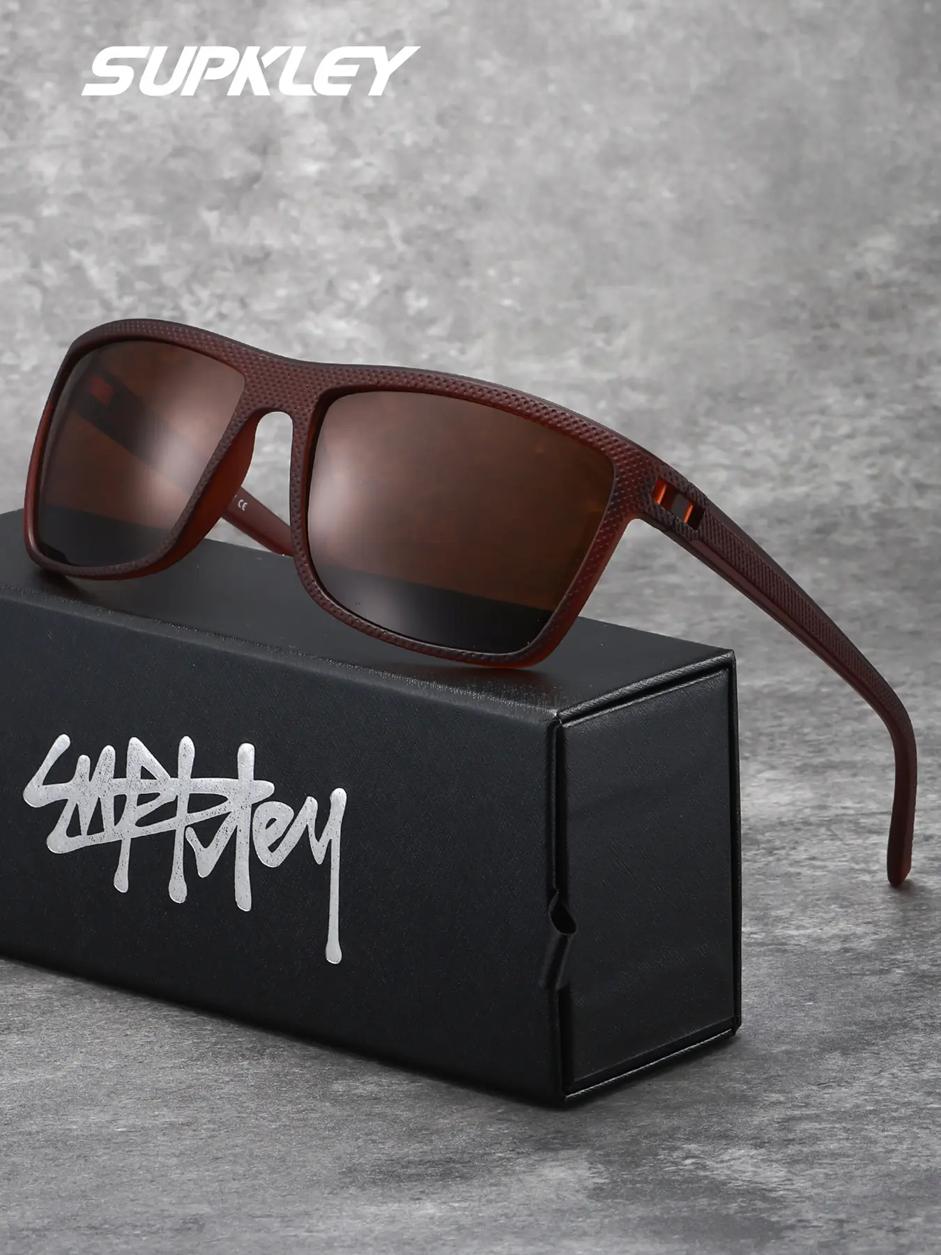 Minimalist Brown Square Sunnies Sunglasses Women main image 2